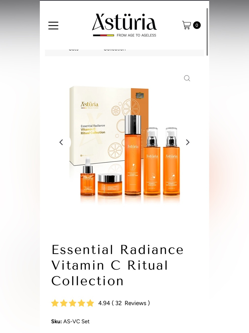 Essential Radiance Vitamin C Skincare Set - Orange